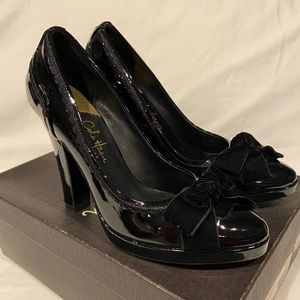 Cole Haan Nike Air black platform patent pump 7.5